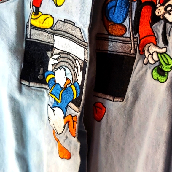 Vintage The Disney Catalog Mickey & Friends Light Blue Denim Button Up Shirt - Picture 9 of 16